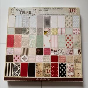My Minds Eye Lost & Found 12x12 Paper Pad 180 Sheets from 2011-RARE